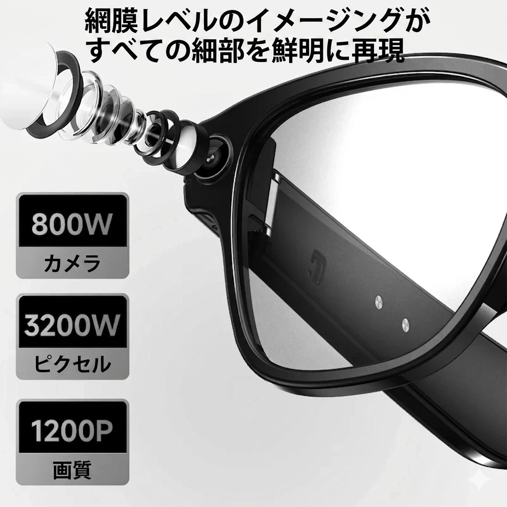 HD録画＆AI音声アシスタント搭載！スマートグラス