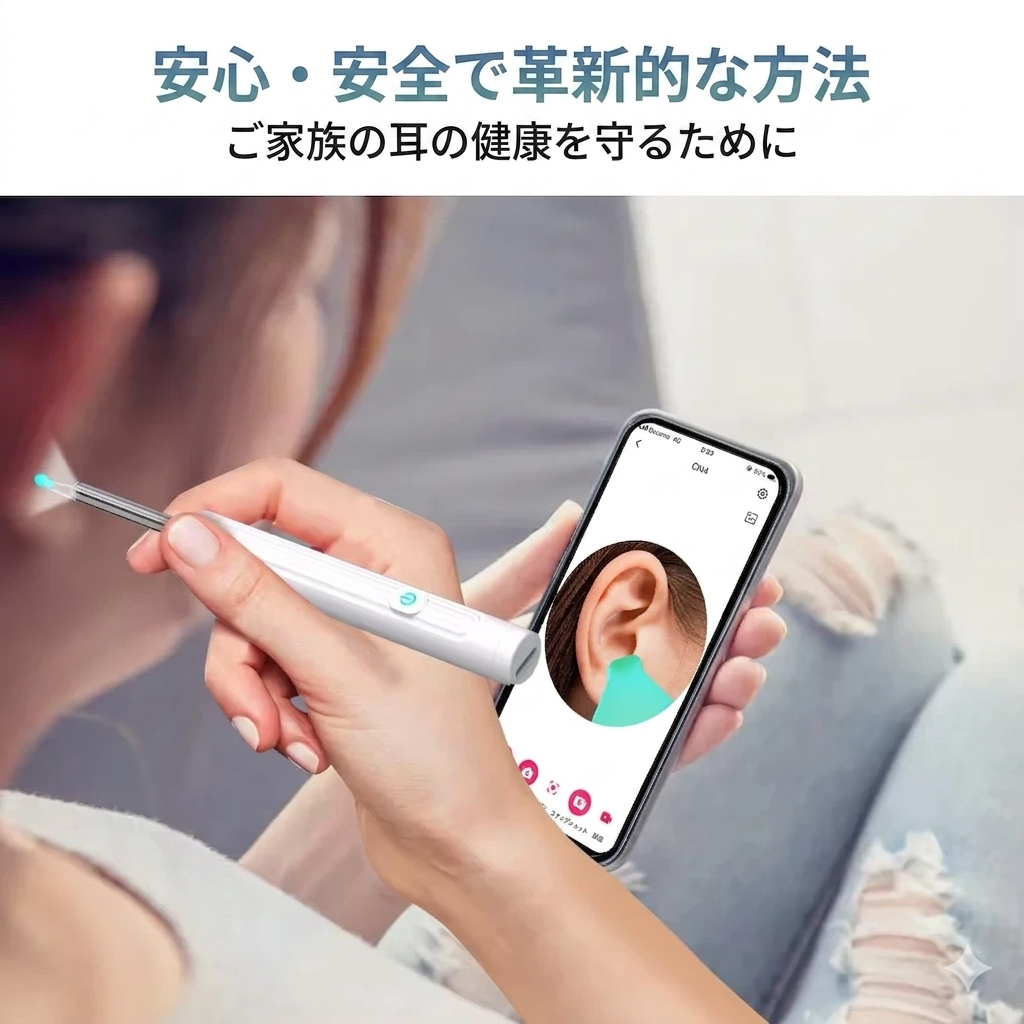 カメラ付き！スマホで見ながら使えるスマート耳かき